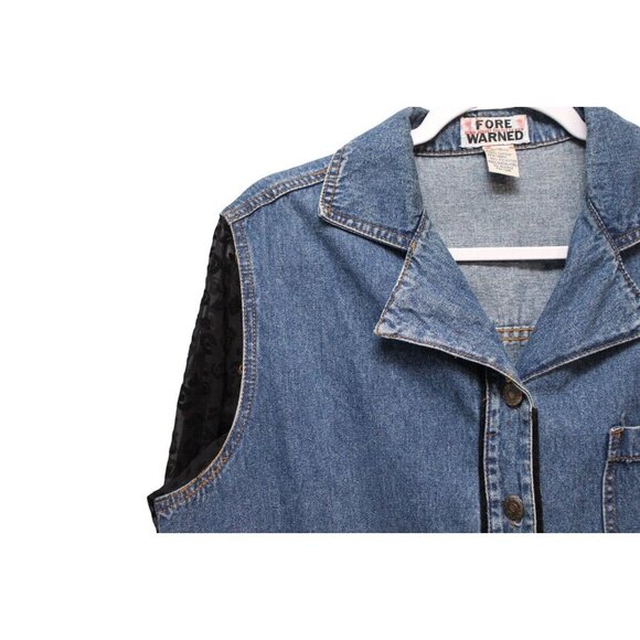 Vintage 90s Denim Maxi Dress Size 14 Sheer Long Sleeve 100% Cotton Collared - Picture 5 of 11